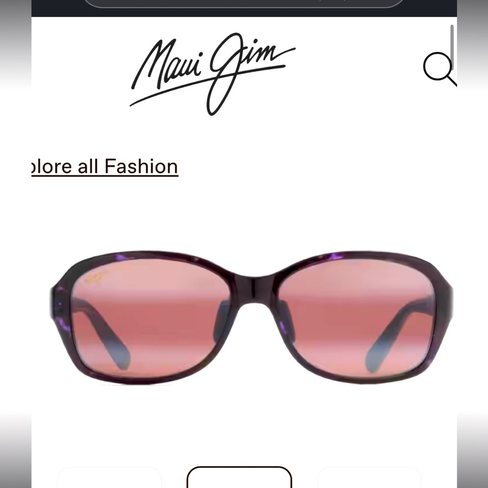 Maui Jim Koki Beach unisex sunglasses with rose lenses